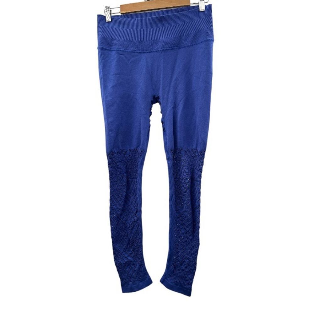 Victoria’s Secret Sport Blue Purple Mid Rise Cut Out Seamless Tight Leggings XLa